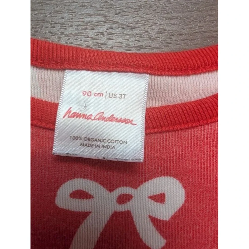 Hanna Andersson Red Bow Print Dress, 3T (U1)